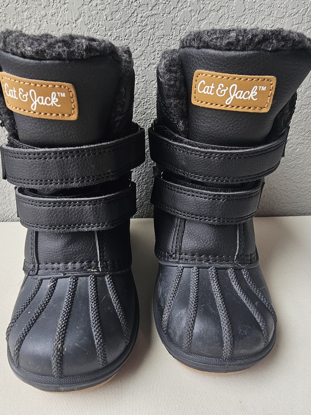 Cat & Jack Kids' Black Insulated Winter Boots